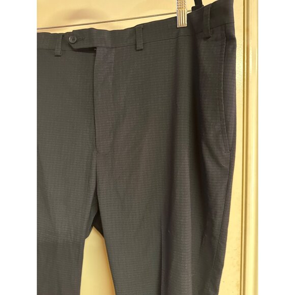 Mens GS Perfect Fit Black Dress Pants 42W X 32L Polyester/Rayon/Spandex Blend Sl - Picture 3 of 7